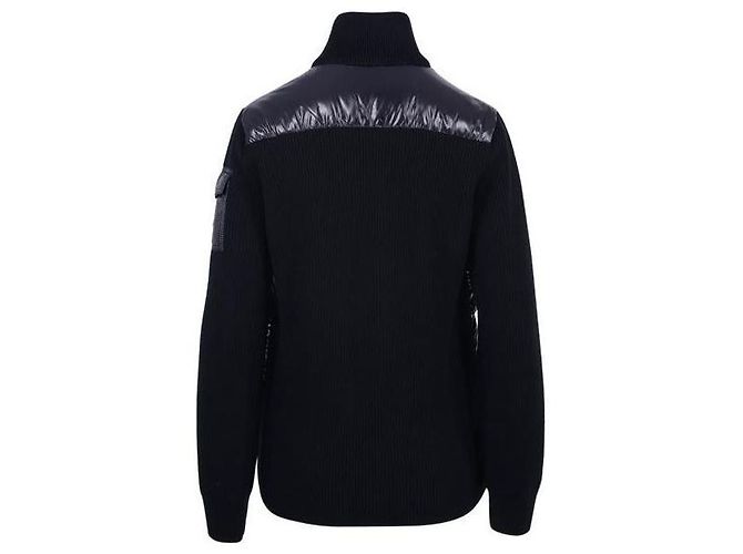 Moncler Cardigã de lã com zíper acolchoado Preto - vista 6