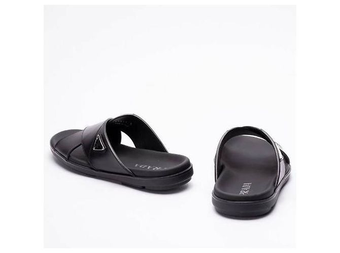 Prada Sandalias de cuero negro - vista 6