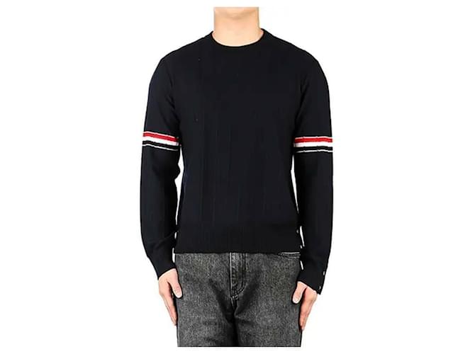 Thom Browne Wool Relaxed Pullover Knit Blue - view 5
