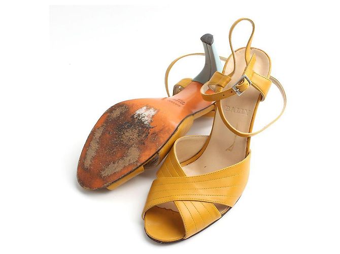 Bally Sandali con cinturino aperto senape Giallo - vista 3