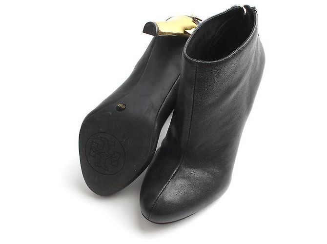 Tory Burch Botines de tacón dorados Negro - vista 3