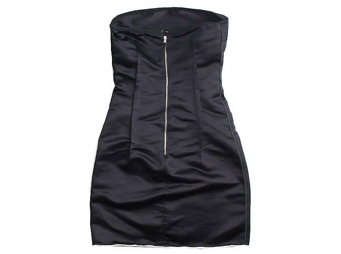 Dolce & Gabbana Schwarzes Satin-Röhrenkleid von Dolce Gabbana - Ansicht 3