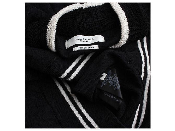 Schwarzes und weißes Strickoberteil von Isabel Marant - Ansicht 3