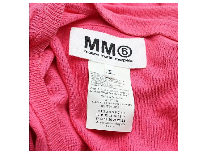 Maison Martin Margiela Top aus Baumwollstrick in Hot Pink - Ansicht 3