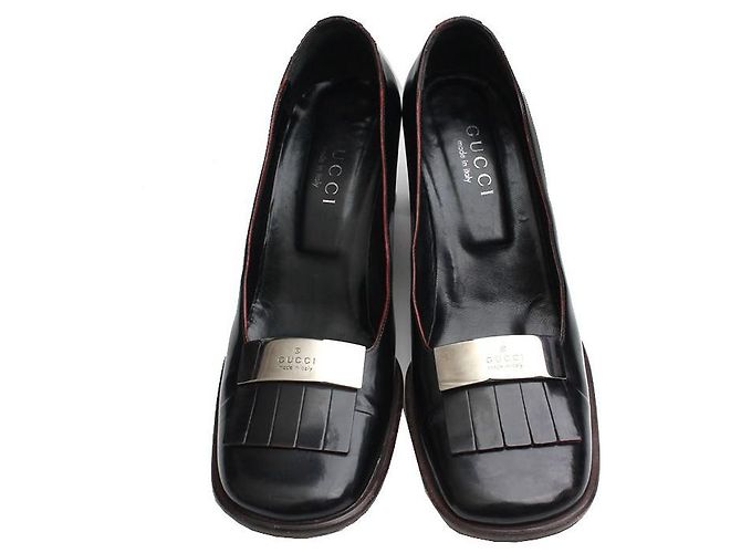 Gucci Schwarze klobige Absatzschuhe - Ansicht 2