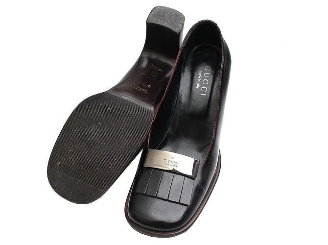 Gucci Schwarze klobige Absatzschuhe - Ansicht 3