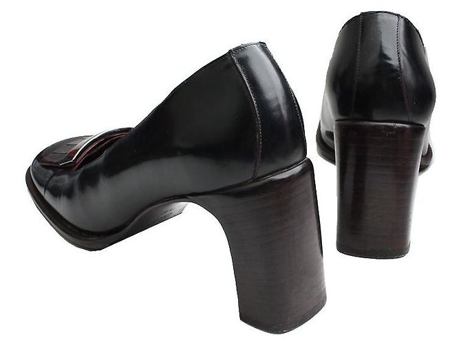 Gucci Schwarze klobige Absatzschuhe - Ansicht 4