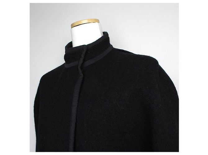 Lanvin Schwarzer Wollmantel - Ansicht 4