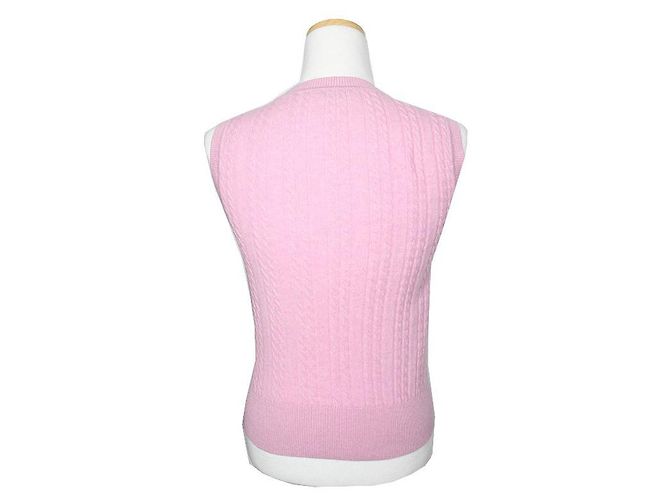Sandro Colete de lã e cashmere rosa claro - vista 2