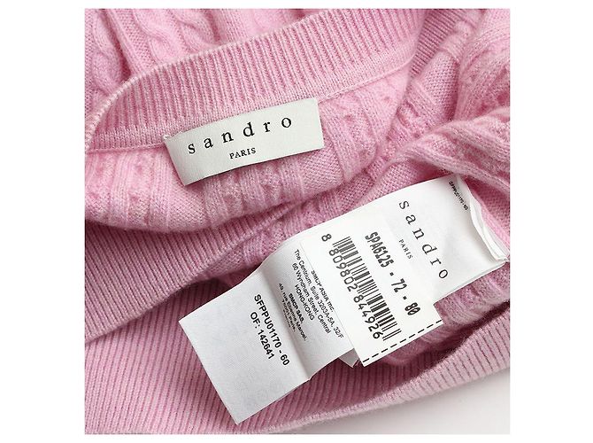 Sandro Colete de lã e cashmere rosa claro - vista 3