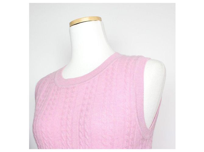 Sandro Colete de lã e cashmere rosa claro - vista 4