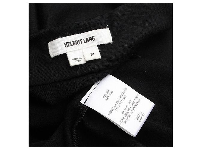 Vestido negro drapeado Helmut Lang Azul - vista 3