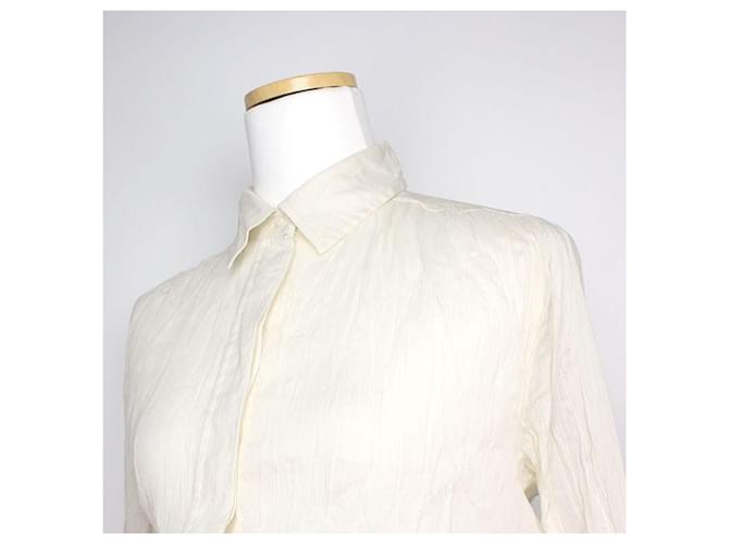Rag & Bone Vestido de Chiffón de Seda de Algodón Off-White Blanco - vista 4
