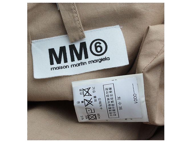 Maison Martin Margiela Chaleco largo de lana y algodón topo Castaño - vista 3