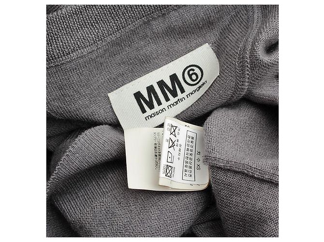 Maison Martin Margiela Grauer asymmetrischer Strickcardigan aus Wolle Braun - Ansicht 3