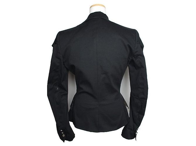 Dolce & Gabbana Jaqueta de algodão preta Dolce Gabbana Preto - vista 2