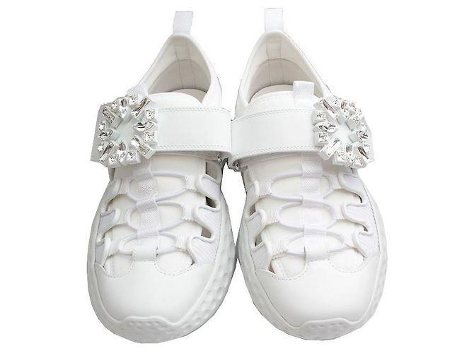 Baskets Blanches en Cristal Roger Vivier - vue 2