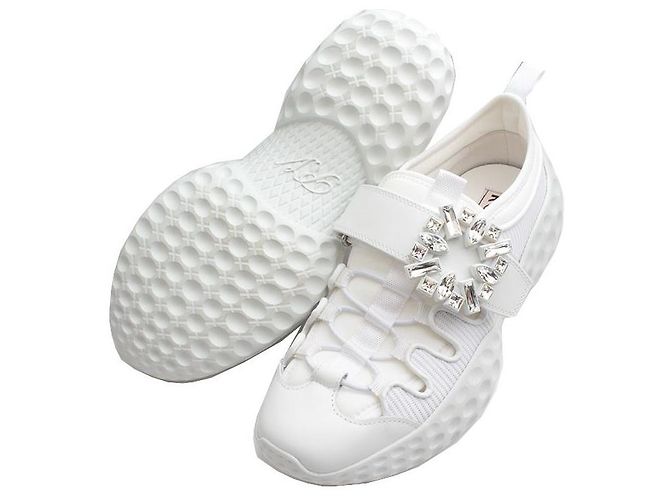 Baskets Blanches en Cristal Roger Vivier - vue 3