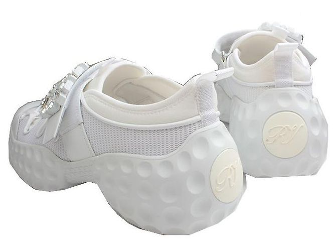 Baskets Blanches en Cristal Roger Vivier - vue 4