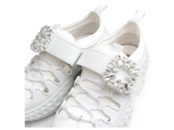 Baskets Blanches en Cristal Roger Vivier - vue 5