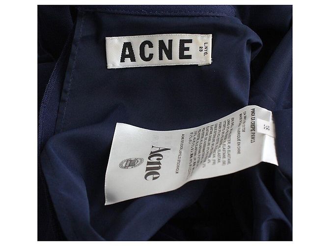 Acne Navy Schlitzkleid Halb Blau - Ansicht 4