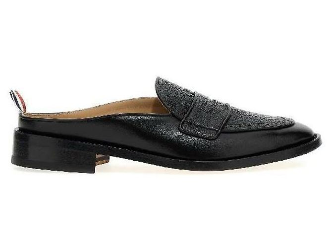 Thom Browne Mocassino in pelle granulata - vista 4