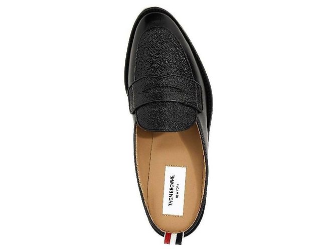 Thom Browne Mocassino in pelle granulata - vista 6