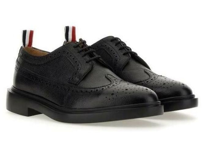 Thom Browne Longwing Brogue aus genarbtem Leder mit Gummisohle - Ansicht 5