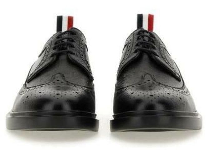 Thom Browne Longwing Brogue aus genarbtem Leder mit Gummisohle - Ansicht 7