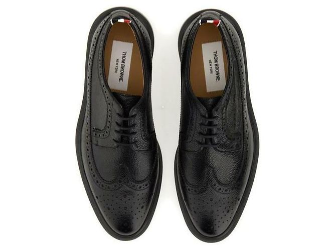Thom Browne Longwing Brogue aus genarbtem Leder mit Gummisohle - Ansicht 8