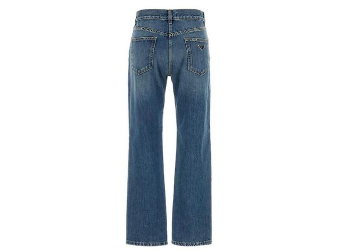 Prada Gerade geschnittene Denim-Jeans Blau - Ansicht 5