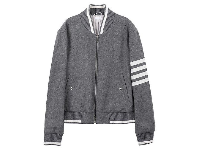Thom Browne Giacca Blouson Melton Marrone - vista 3