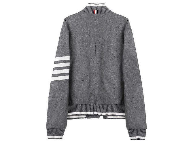 Thom Browne Giacca Blouson Melton Marrone - vista 4