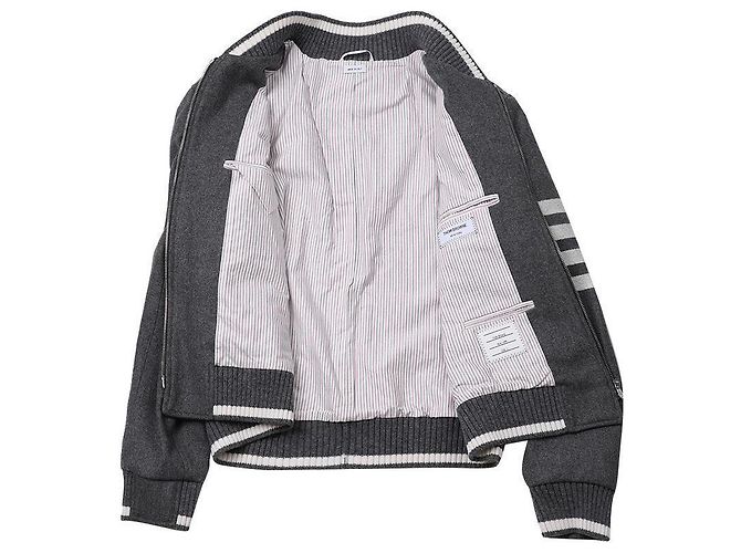 Thom Browne Giacca Blouson Melton Marrone - vista 5
