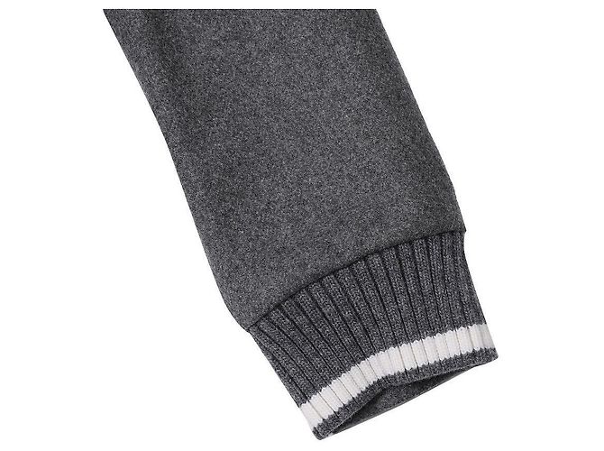 Thom Browne Giacca Blouson Melton Marrone - vista 8
