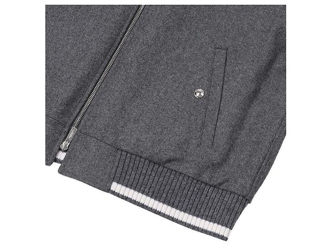 Thom Browne Giacca Blouson Melton Marrone - vista 9