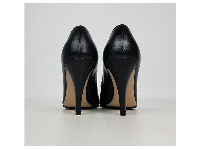 Salvatore Ferragamo Scarpe aperte in pelle nera per donne Nero - vista 5