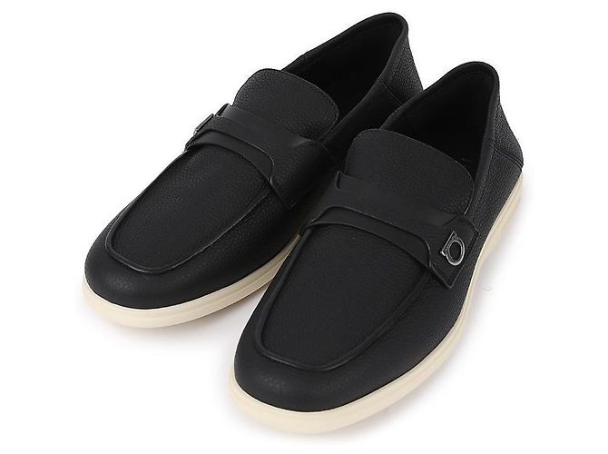 Salvatore Ferragamo Mocassino Ornamento Gancini Nero - vista 3