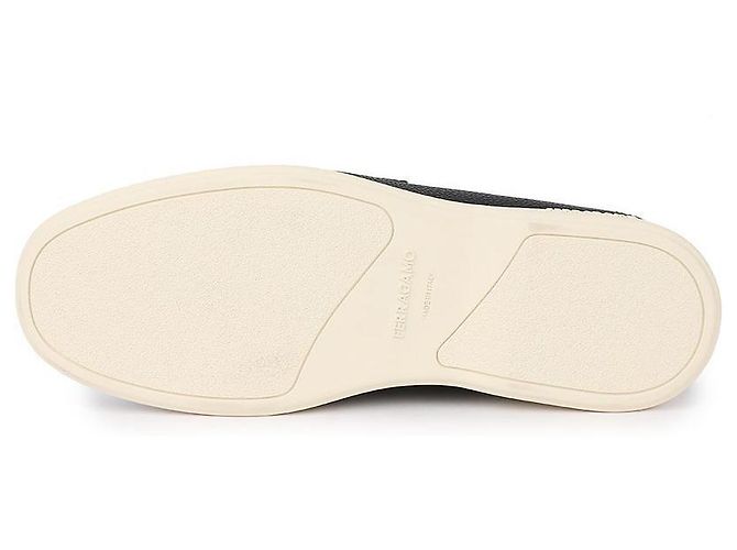 Salvatore Ferragamo Mocassino Ornamento Gancini Nero - vista 7