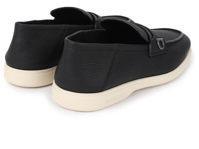 Salvatore Ferragamo Mocassino Ornamento Gancini Nero - vista 8