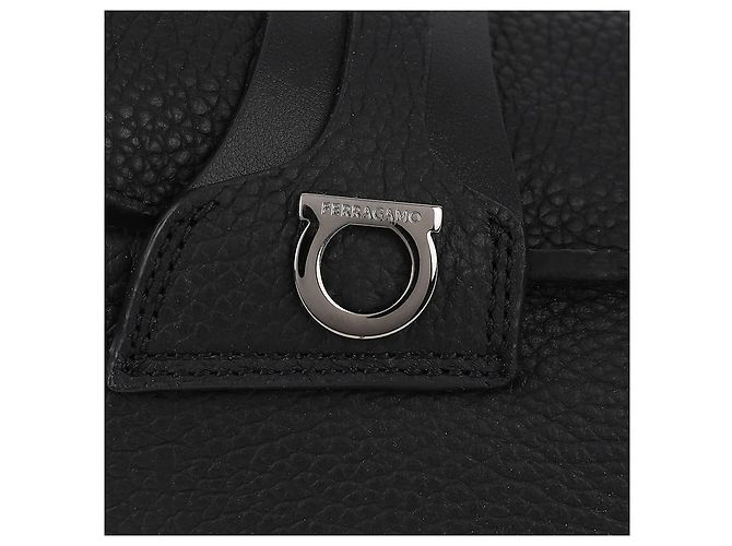 Salvatore Ferragamo Mocassino Ornamento Gancini Nero - vista 9