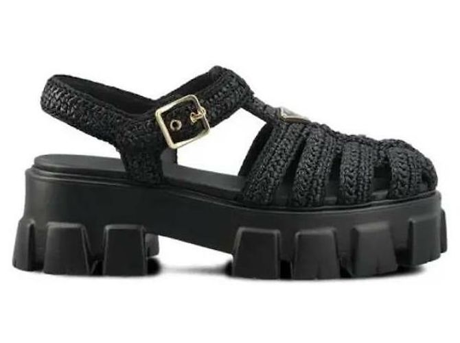 Prada Sandali in Crochet Monolith Cage - vista 4