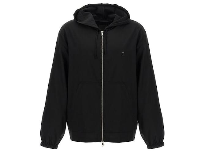 Givenchy Woll-Kapuzenpullover mit Reißverschluss Schwarz - Ansicht 4