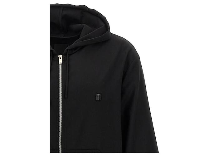 Givenchy Woll-Kapuzenpullover mit Reißverschluss Schwarz - Ansicht 6
