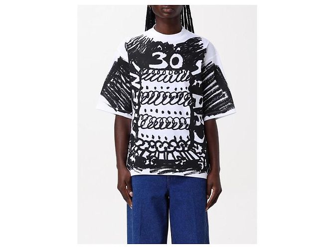 Marni Schwarzes T-Shirt mit Druck - Ansicht 4