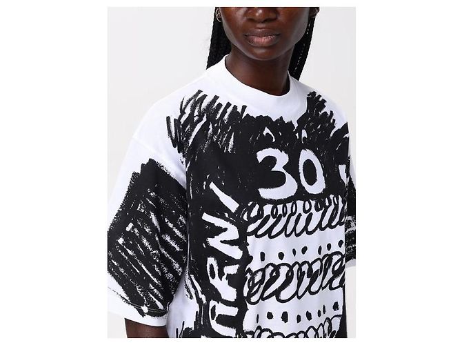 Marni Schwarzes T-Shirt mit Druck - Ansicht 8
