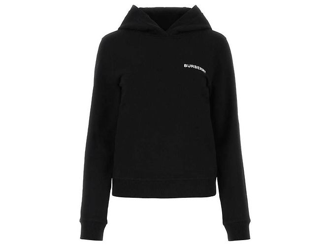 Burberry Sudadera de algodón con estampado cuadrado Negro - vista 4