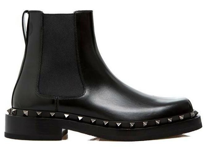 Valentino Stivali Chelsea Rockstud PMA Nero - vista 4