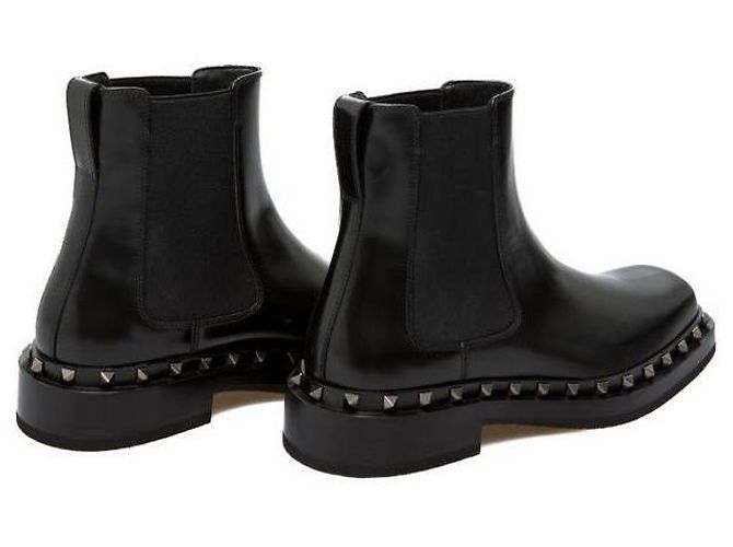 Valentino Stivali Chelsea Rockstud PMA Nero - vista 7