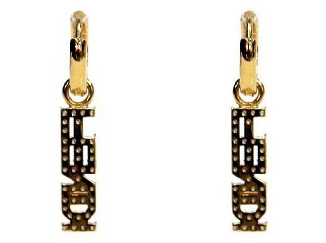 Fendi Cubic Gold Earrings - view 3